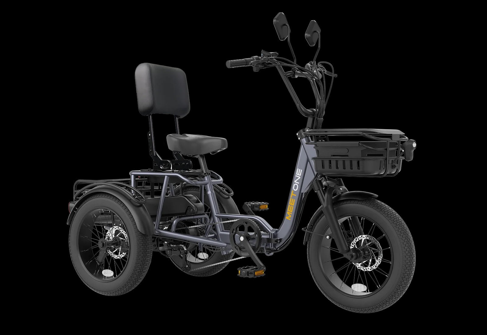Meet One Breeze Pro fat tire electric trike in Canada, front three-quarter view
