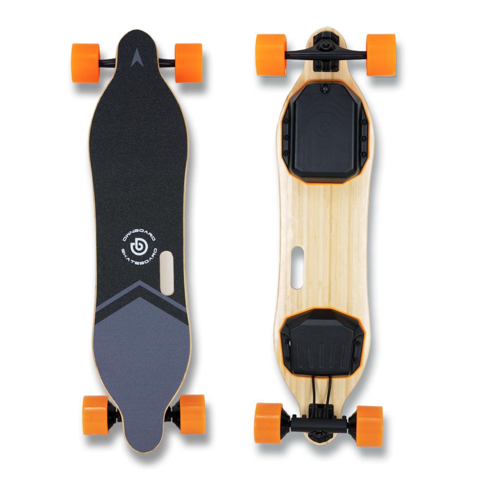 Orange Ownboard W1S 38-inch dual-hub board with handle