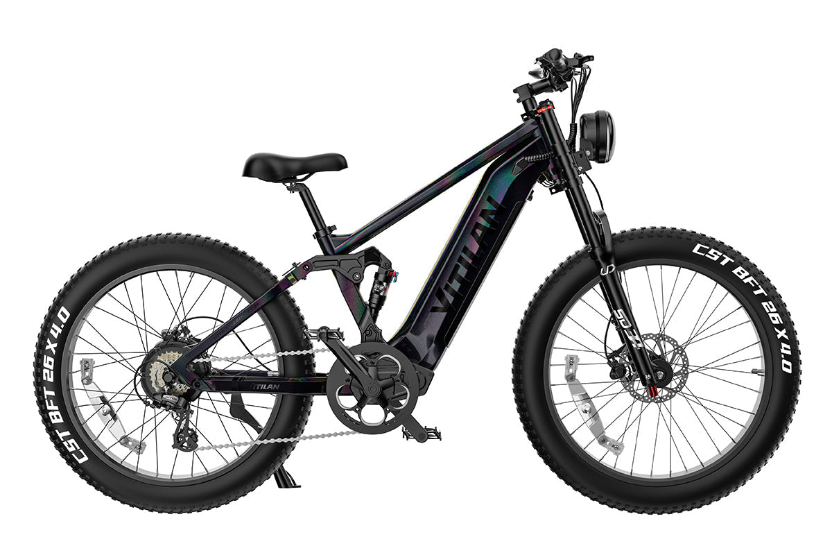VITILAN T7 Pro Chameleon full suspension electric bike, side view