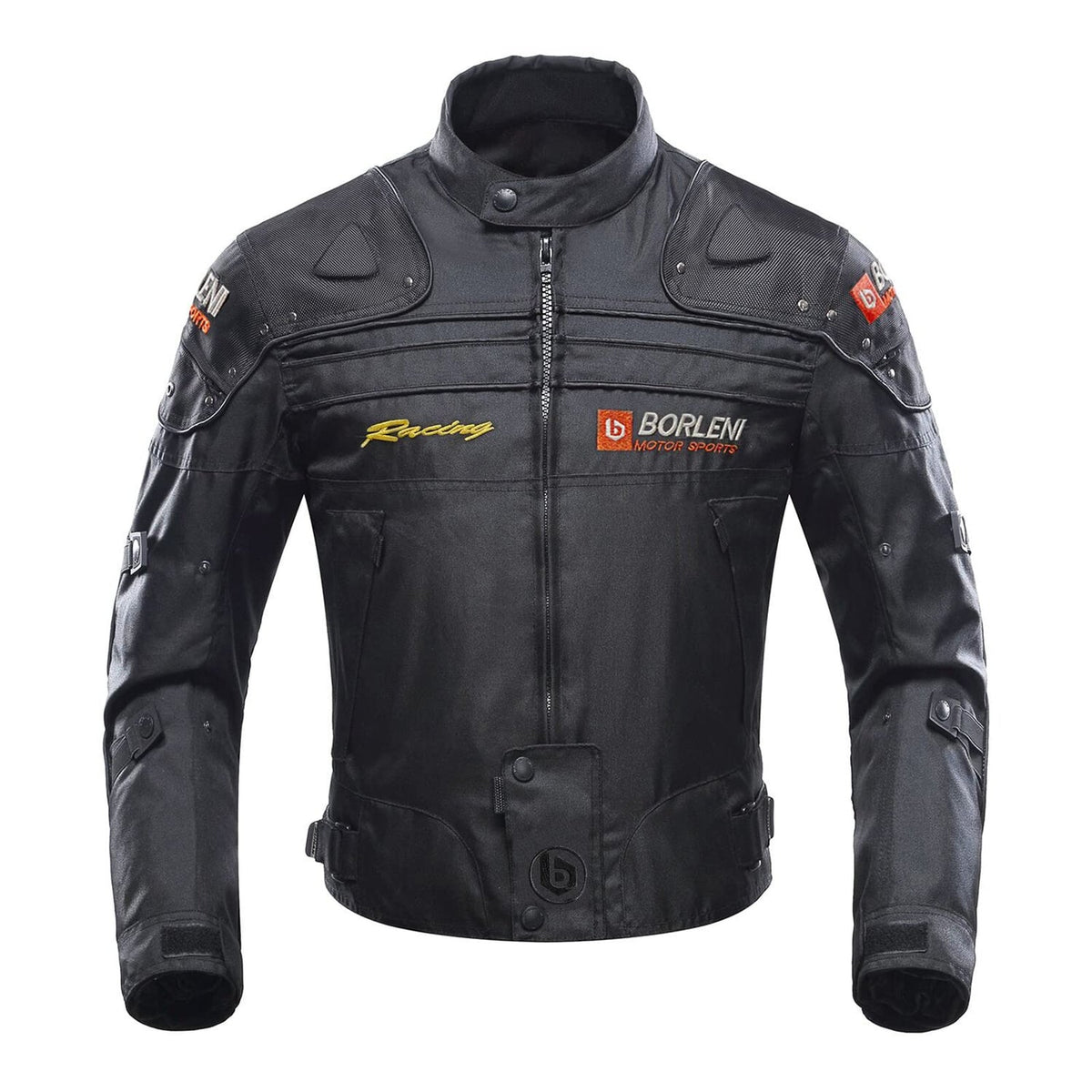 BORLENI D-020 CE armored motorcycle jacket in black