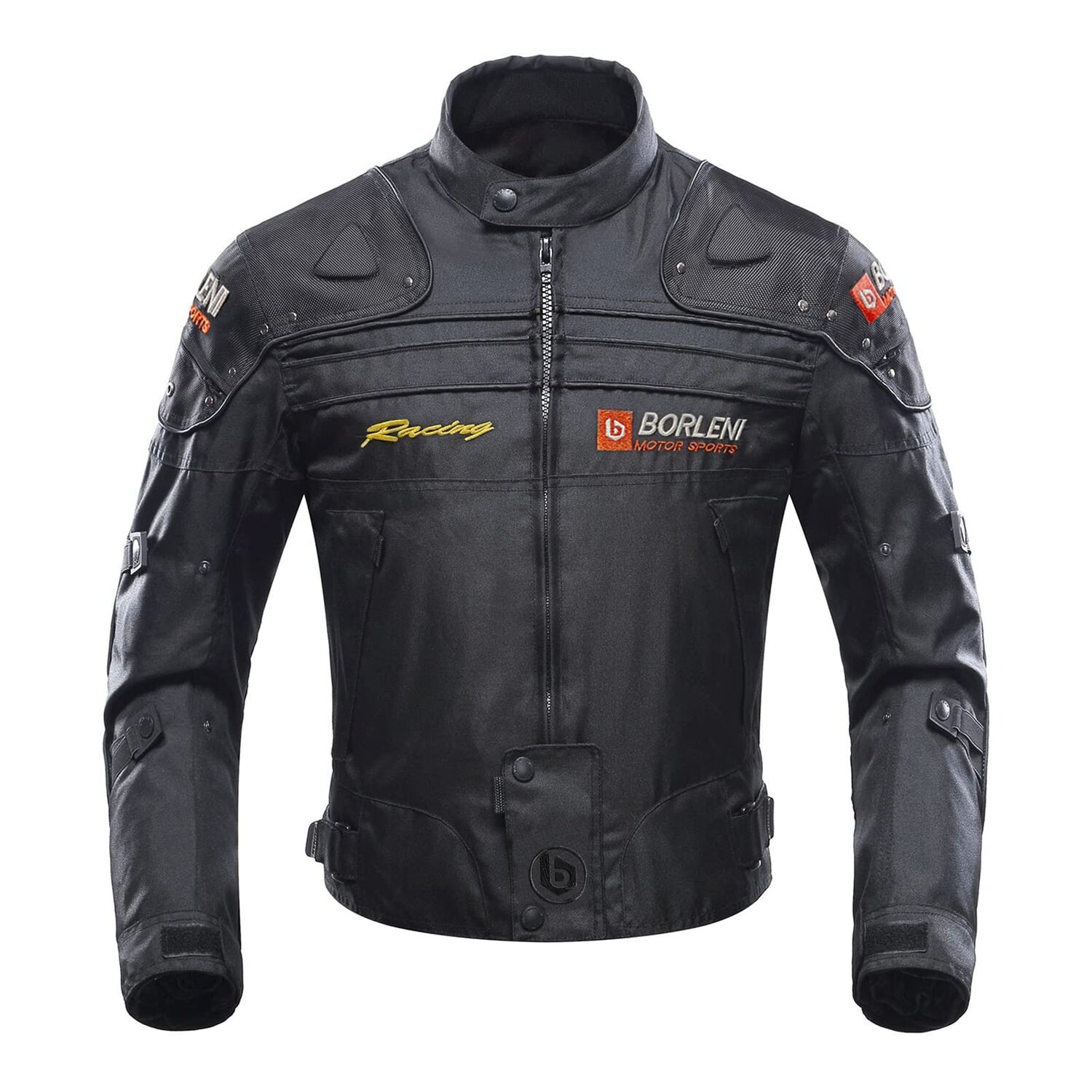 BORLENI D-020 CE armored motorcycle jacket in black