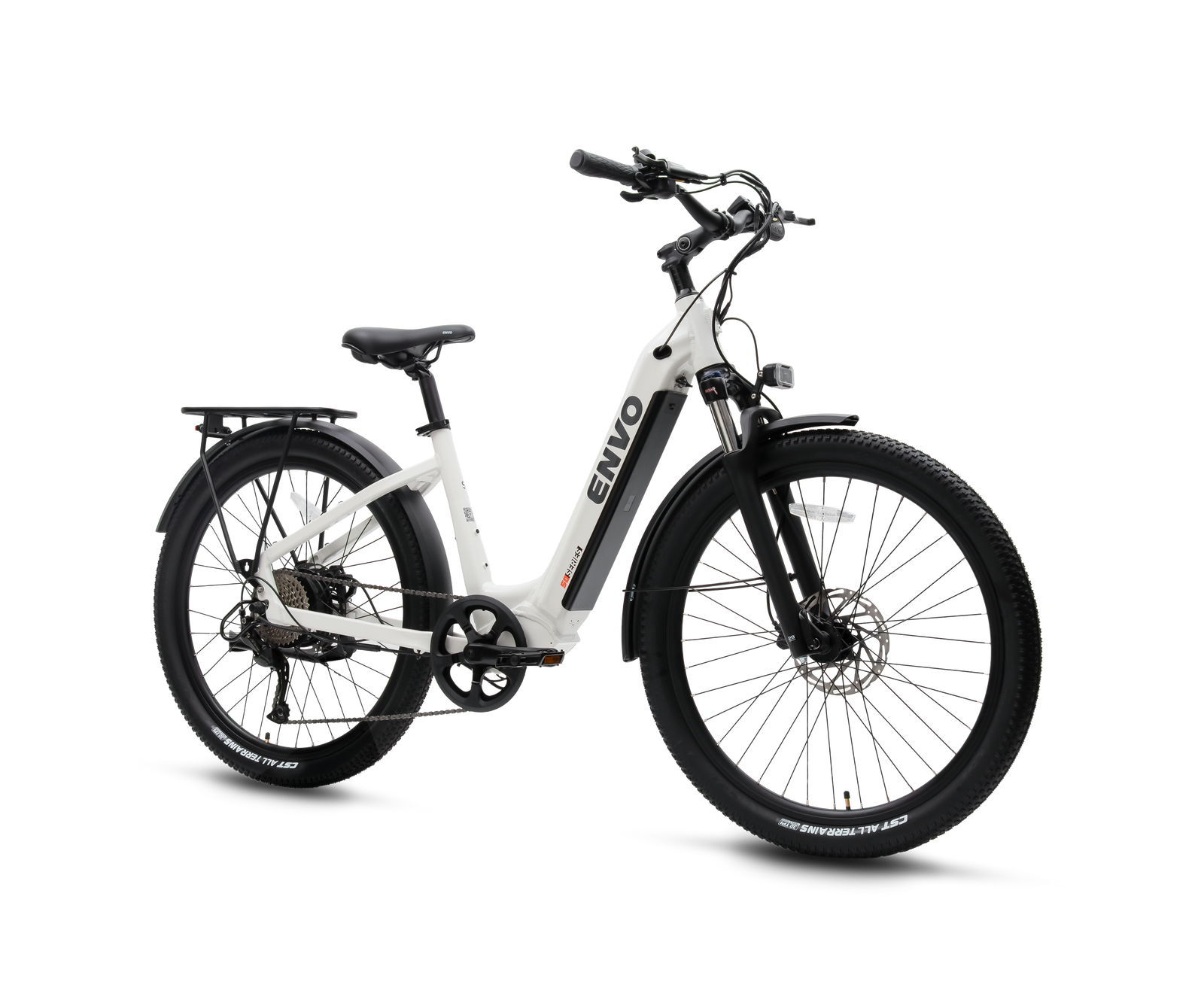 ENVO ST50 electric bike, angled cockpit view