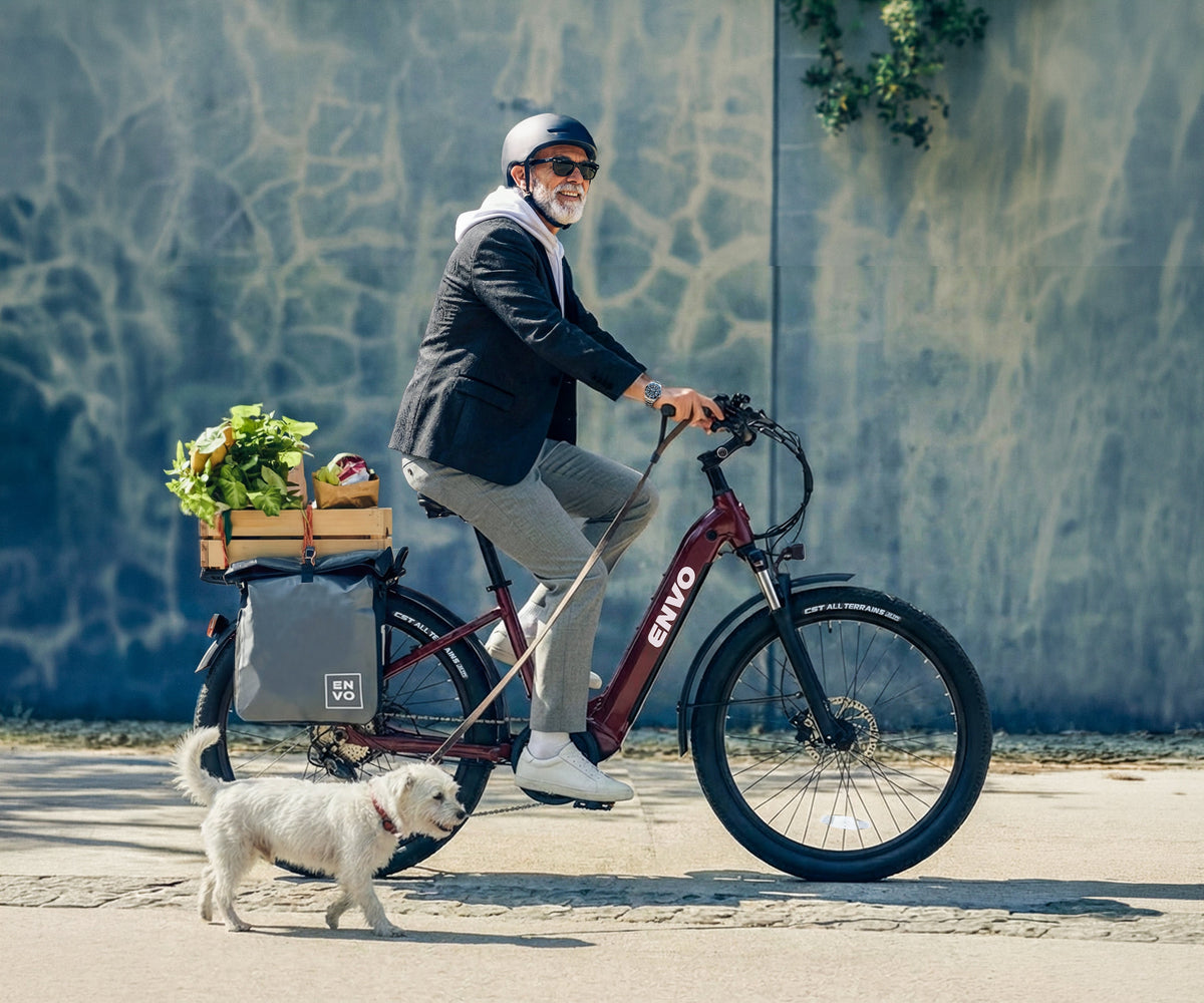 ENVO ST50 electric bike, lifestyle riding scene