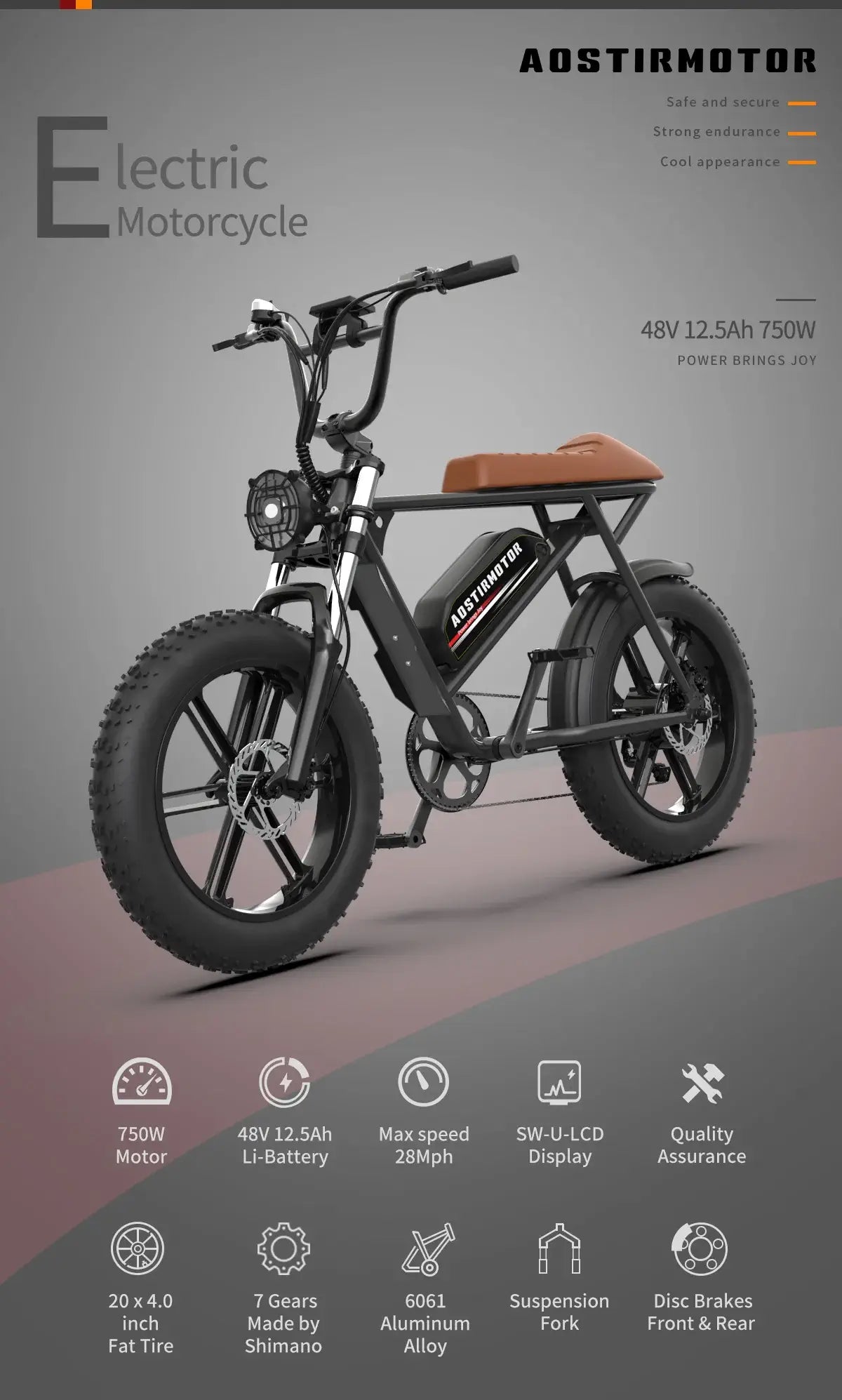 Aostirmotor Storm Commuting/Trail E-Bike - Street Rides