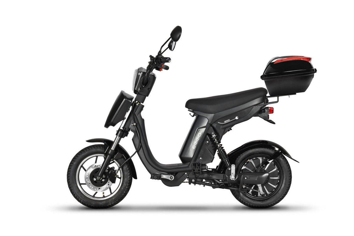 EMMO Urban T2 black with tailbox and rack