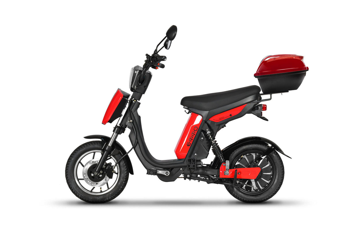 EMMO Urban T2 red with tailbox and rack