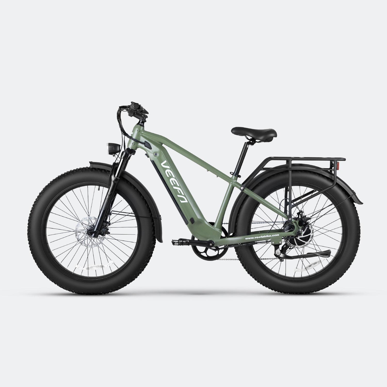 VEEFA E1 Olive Green fat tire electric bike Canada side view