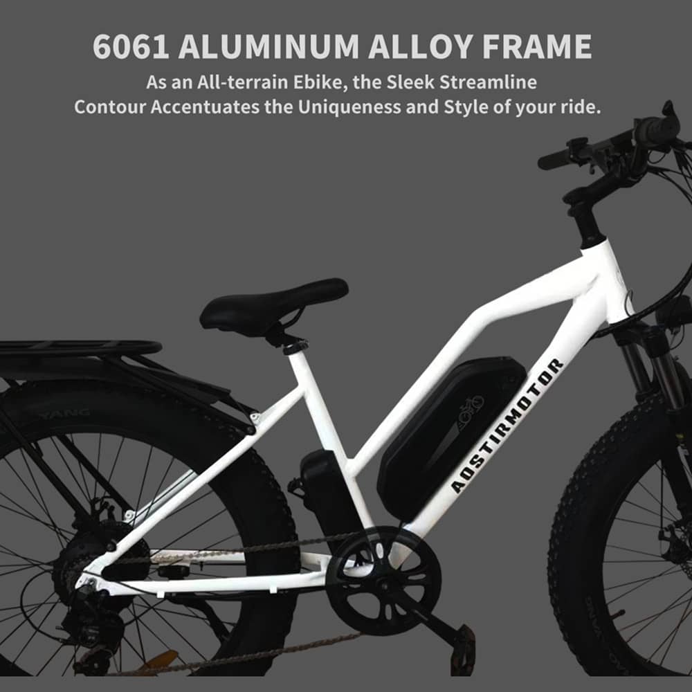 Aostirmotor Step-Through Electric Bike, S07-G, 750W-6061 Aluminum Alloy Frame - Street Rides