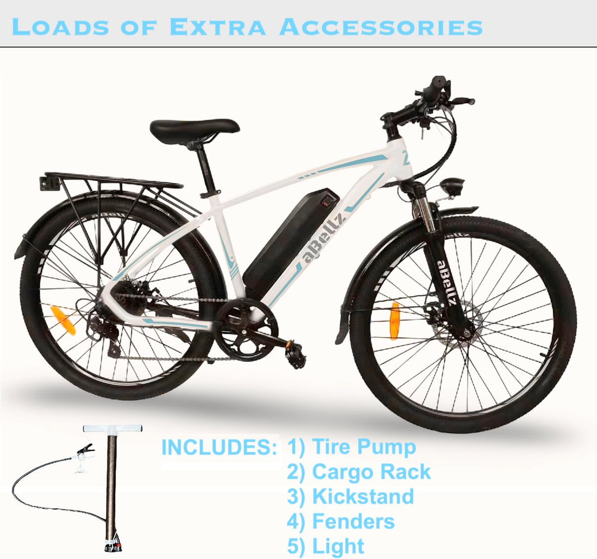 Brake lever and rotor on the Abezil — mechanical disc brakes for reliable stops