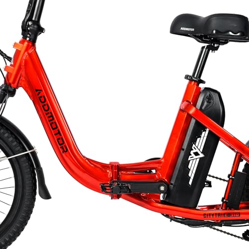Close-up of Addmotor CityTri E-310 folding electric trike control detail
