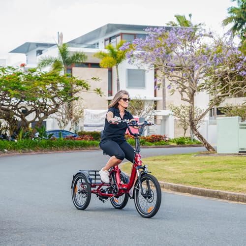 Addmotor CityTri E-310 folding electric trike showing parking view
