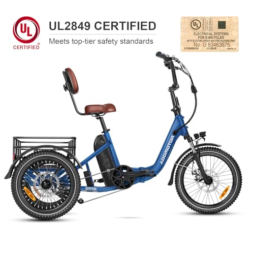 Addmotor CityTri E-310 folding electric trike showing side profile