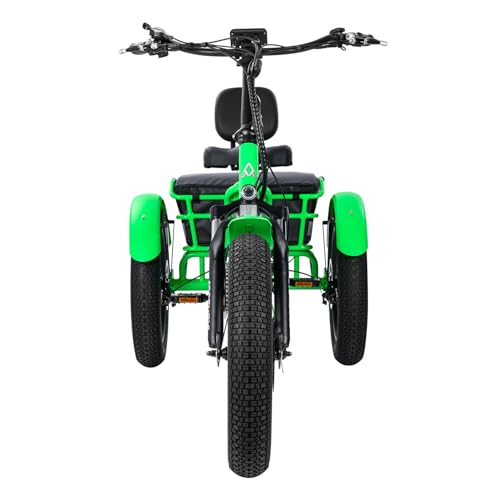Addmotor M-360 colour B seat and frame — alternate finish seat-to-boom junction showing the adjustable slider that fits riders from 5 ft 1 in to 6 ft 2 in without tools