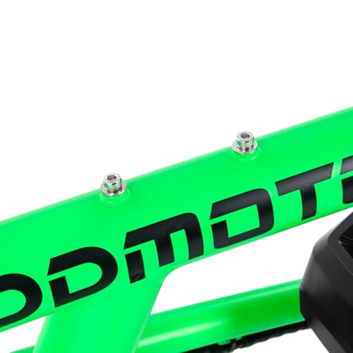Close-up of Addmotor M-360 semi-recumbent electric trike frame and suspension detail