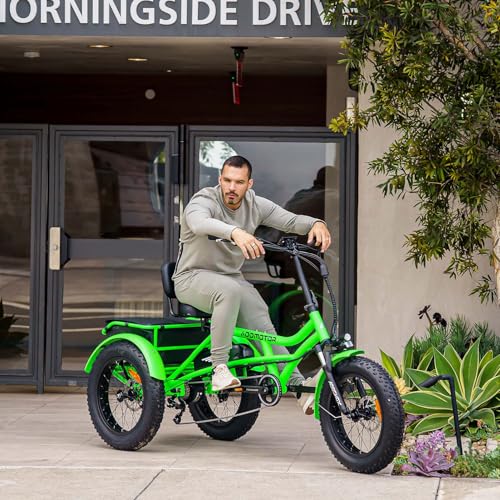 View of Addmotor M-360 semi-recumbent electric trike full product angle