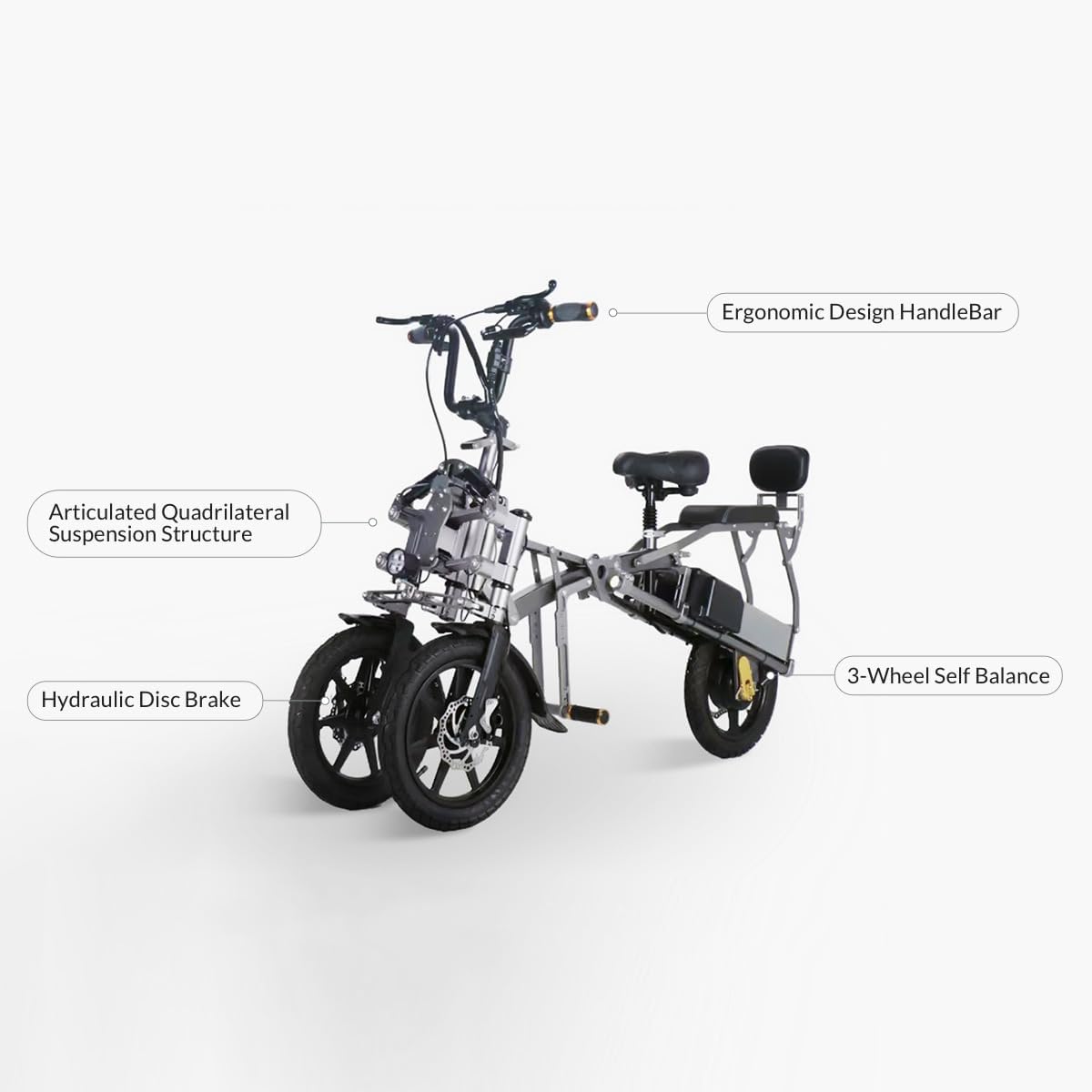 Afreda S6 folding trike rear basket view
