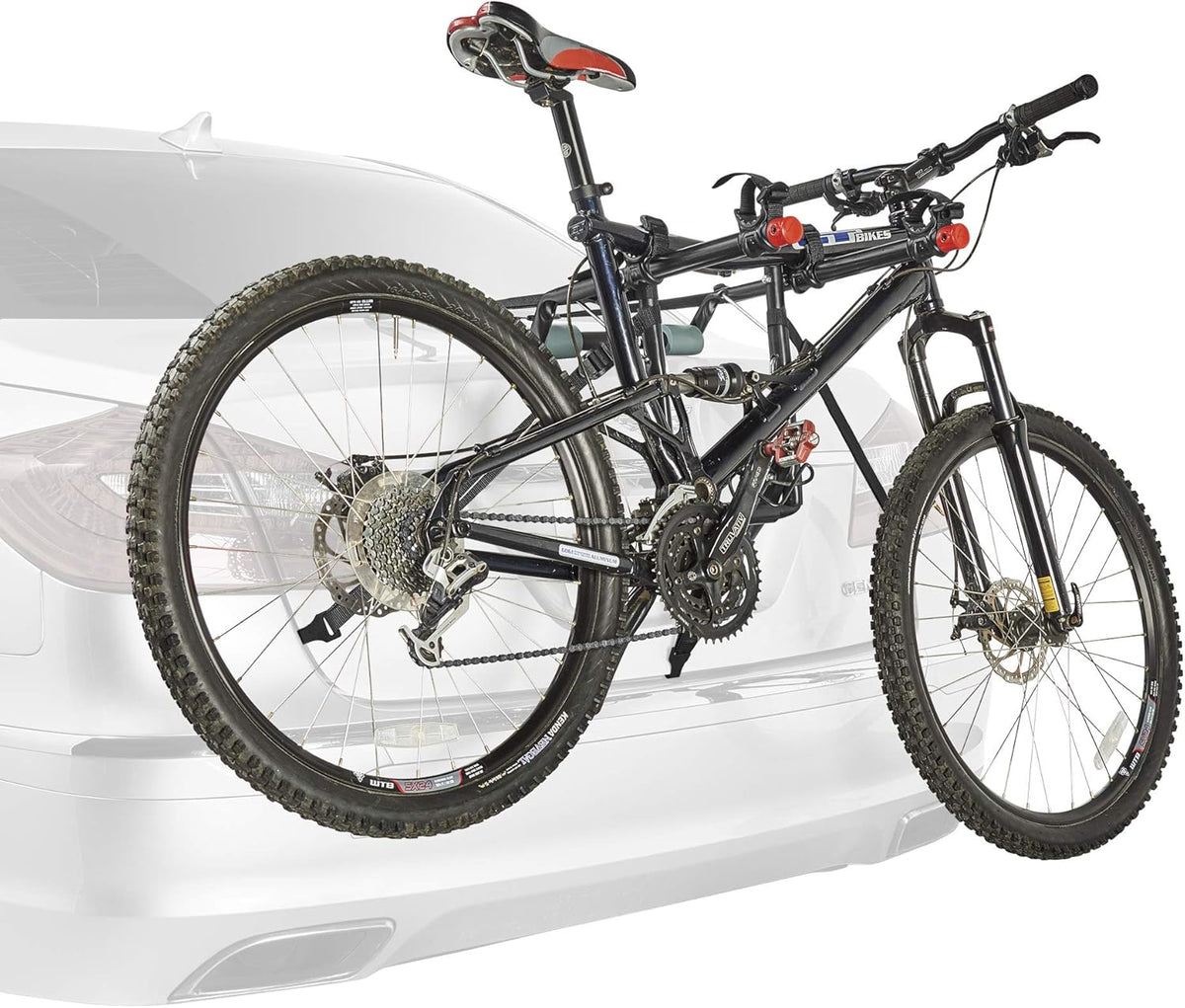 Allen Sports Deluxe 2-bike trunk mount rack folded view Canada