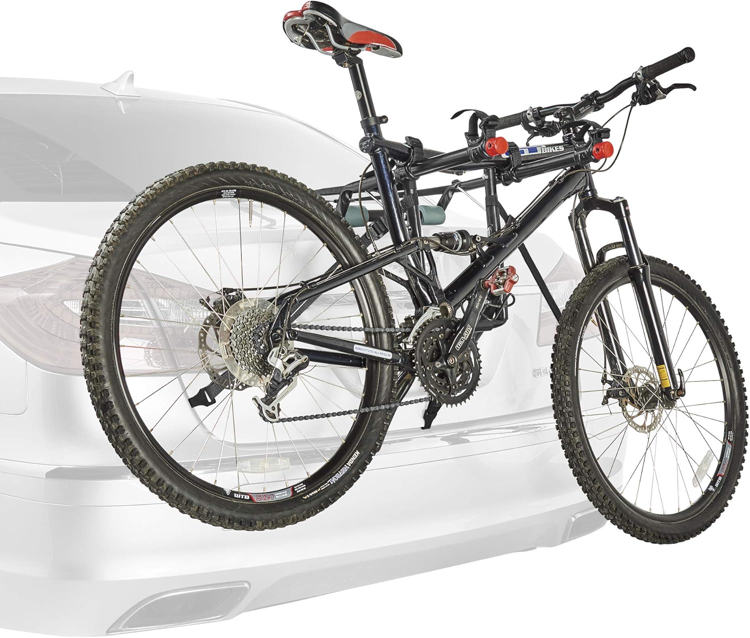 Allen Sports Deluxe 2-bike trunk mount rack folded view Canada