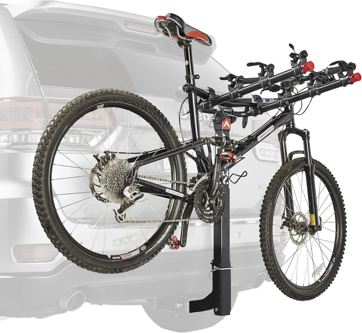 Allen Sports Deluxe 4-bike hitch mount rack folded angle Canada