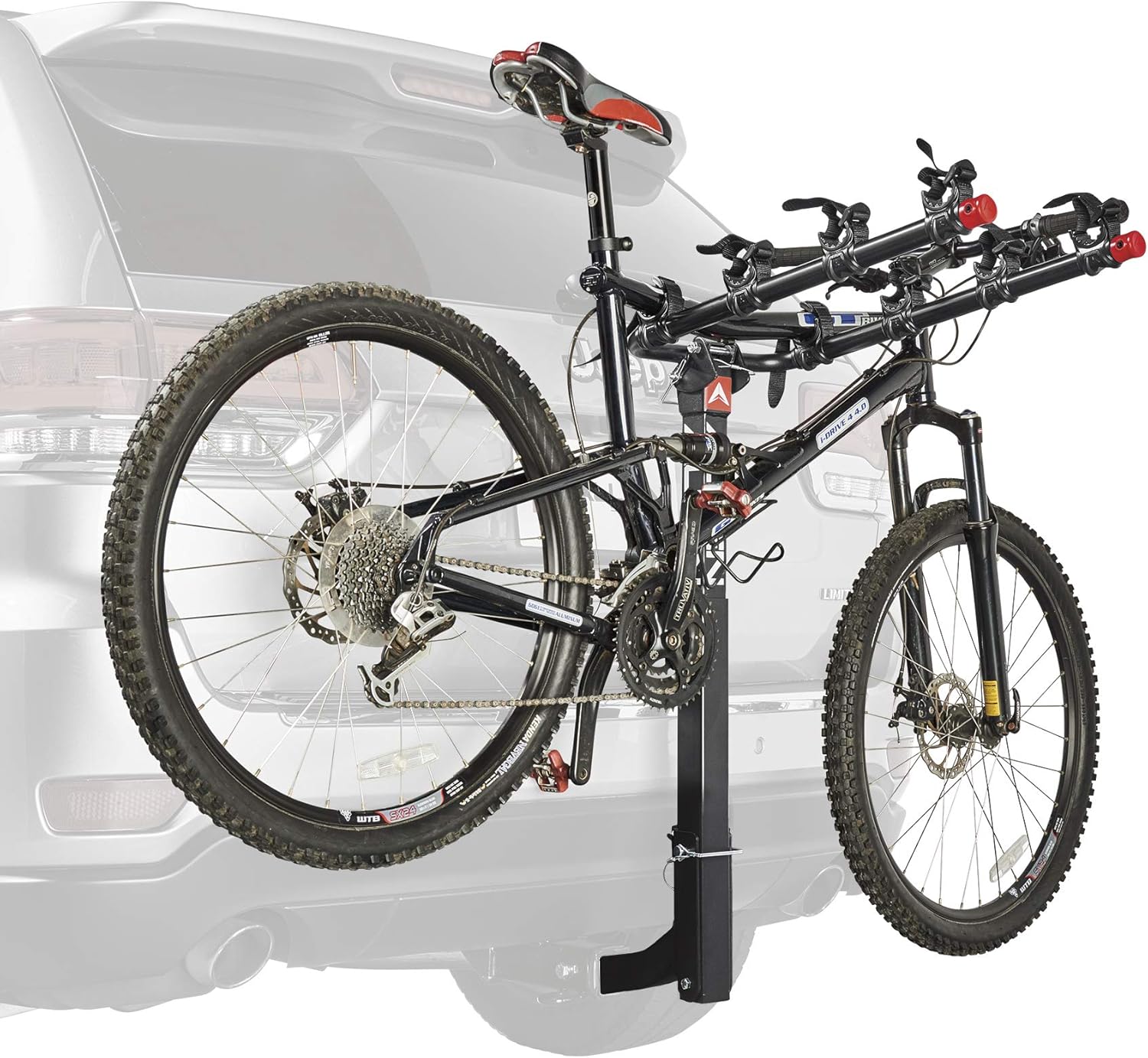 Allen Sports Deluxe 4-bike hitch mount rack folded angle Canada