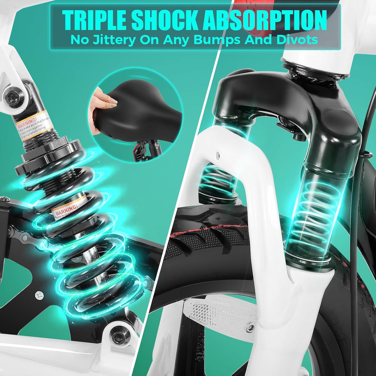 ANCHEER disc brake caliper — consistent braking force whether the suspension is compressed or extended