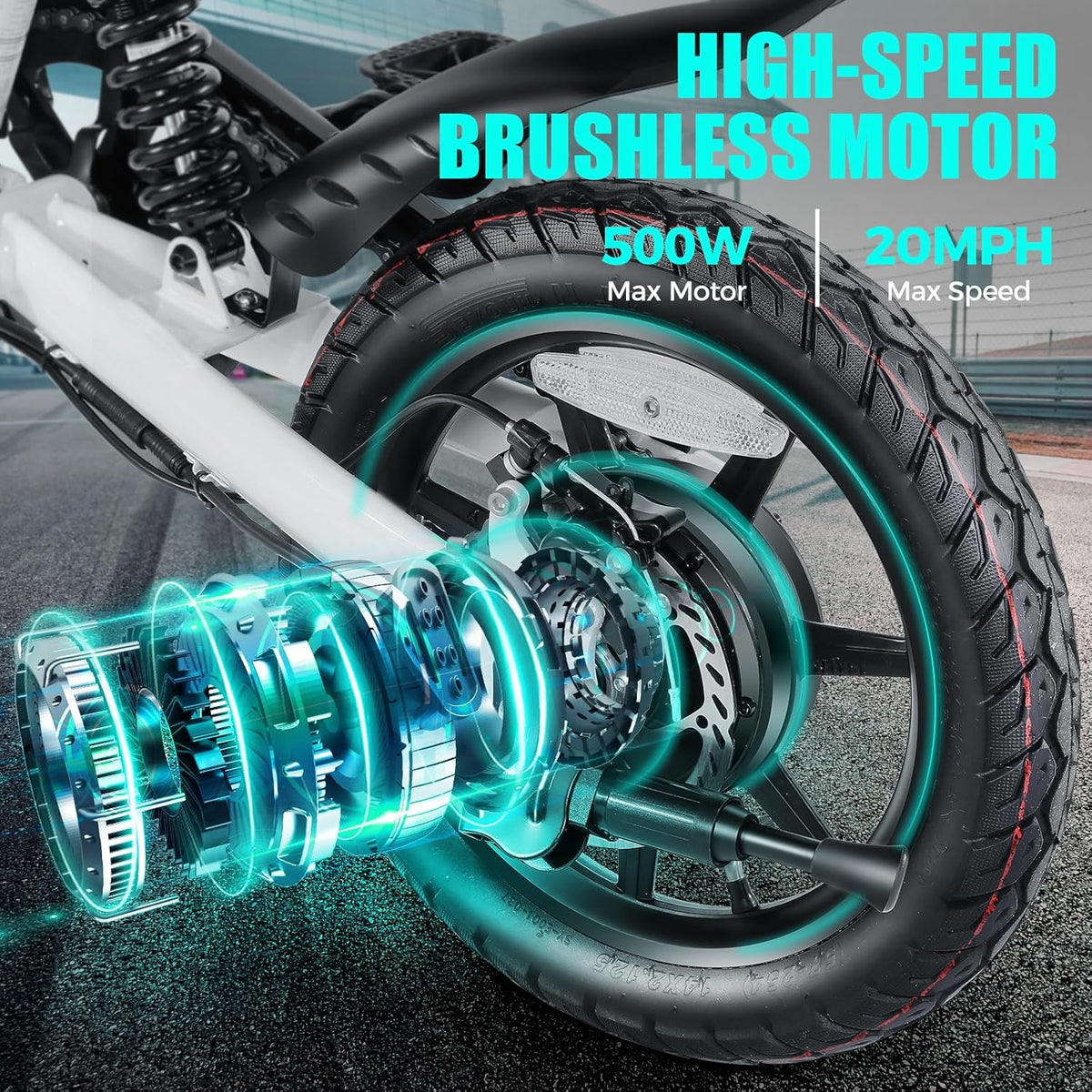 ANCHEER frame hinge mechanism — the latch holds the fold rigid under pedal pressure so there is no frame flex mid-ride