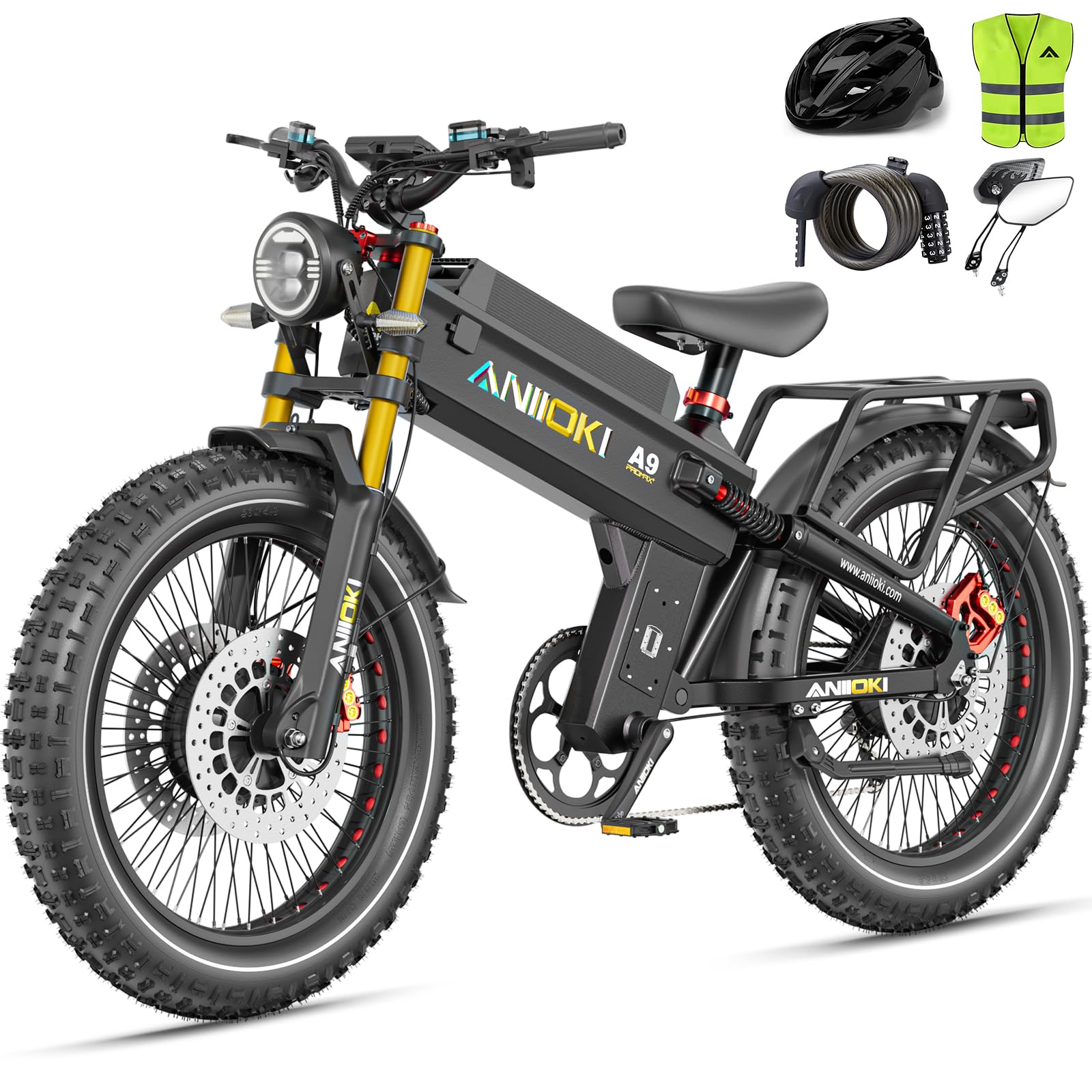 ANIIOKI A9 Pro Max electric bike front angle