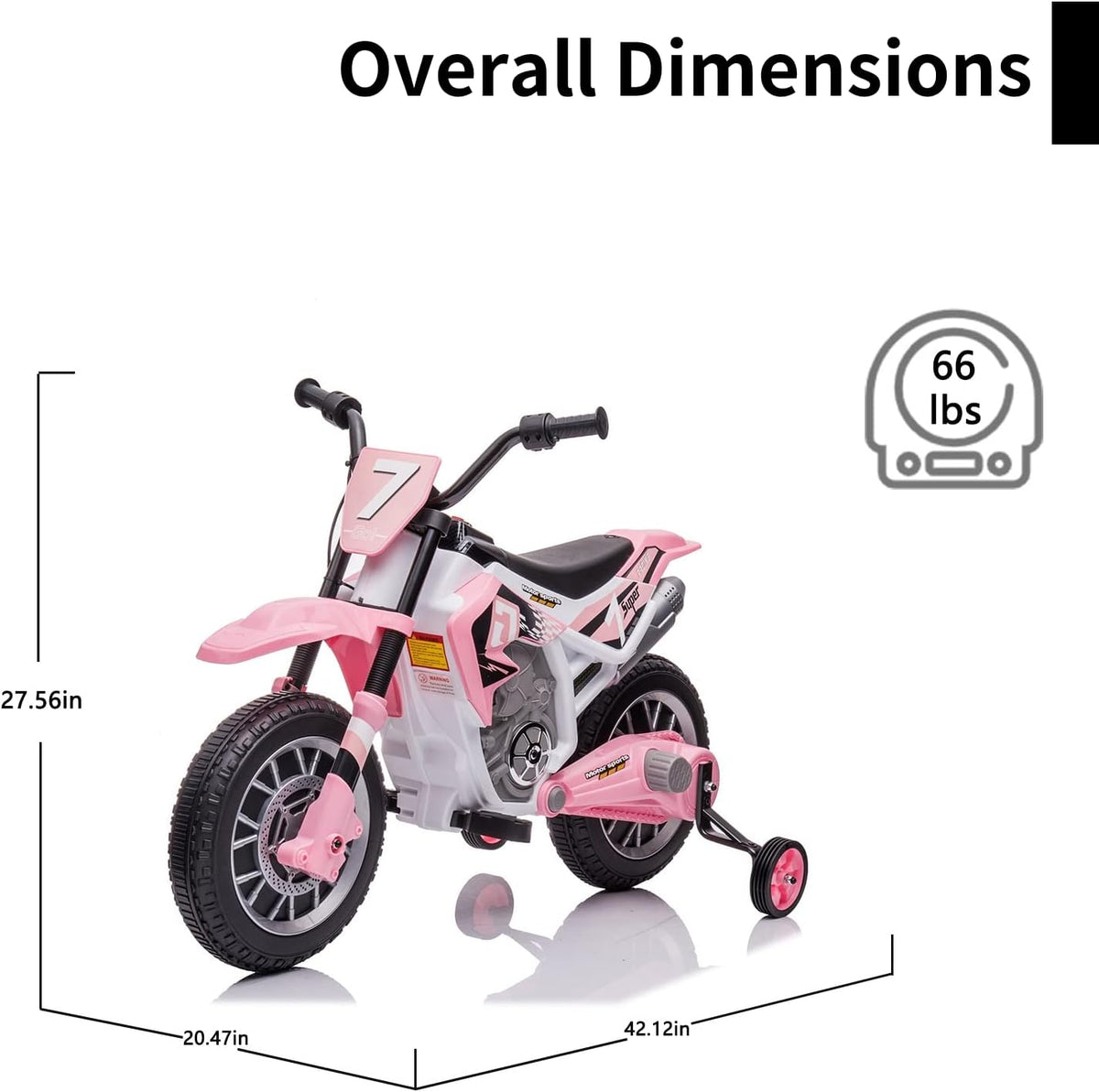 AOKOY kids dirt bike final closeup