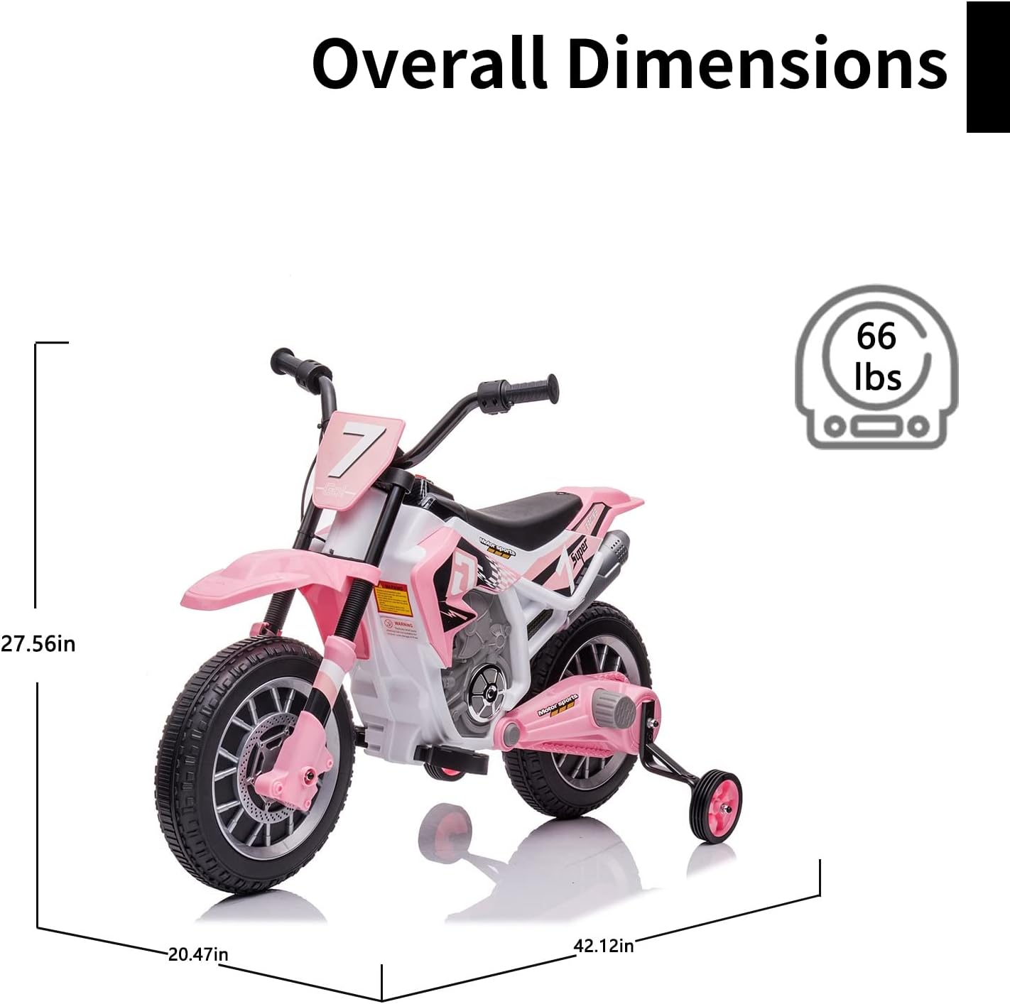 AOKOY kids dirt bike final closeup