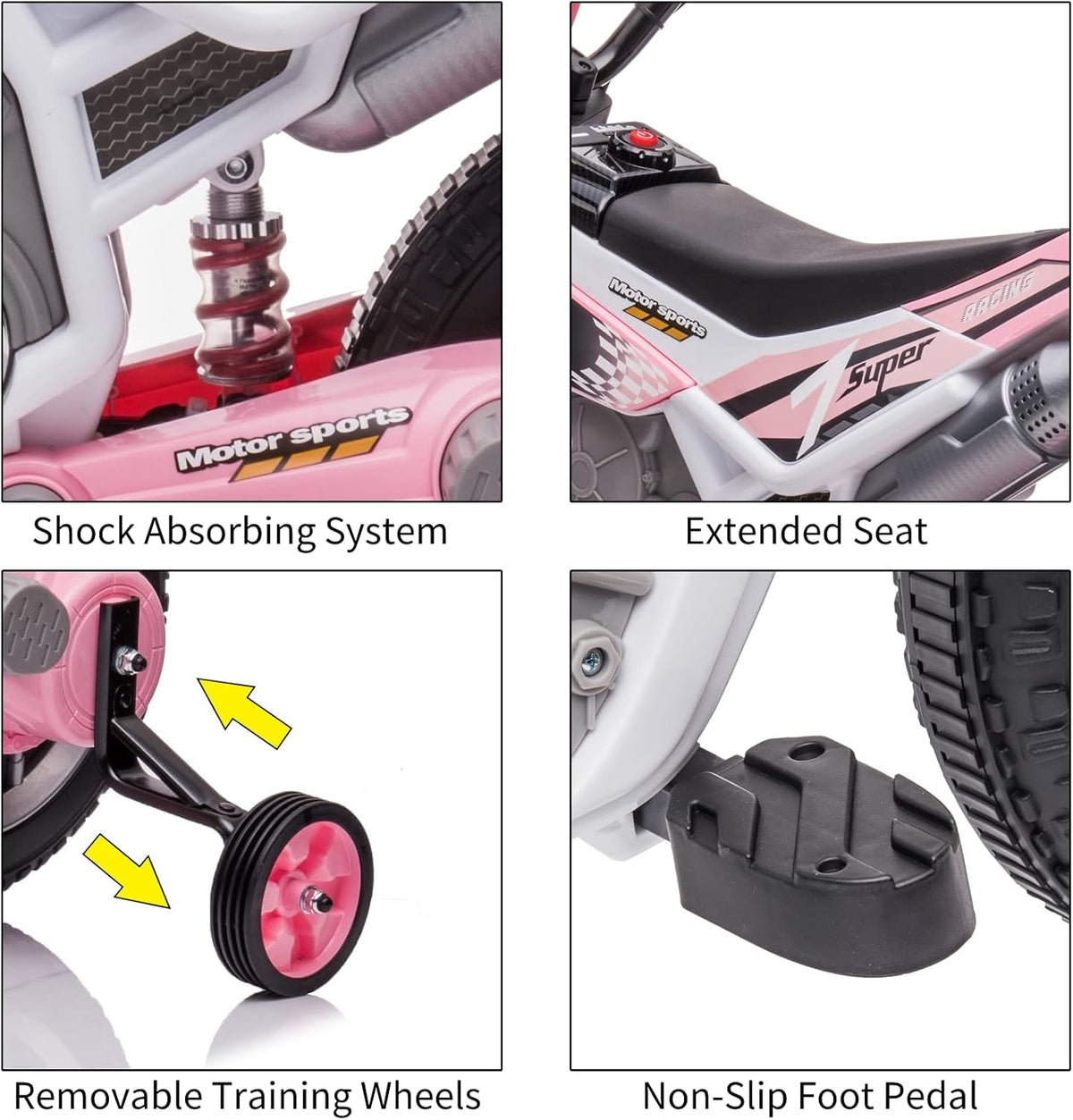 AOKOY kids dirt bike handlebar closeup