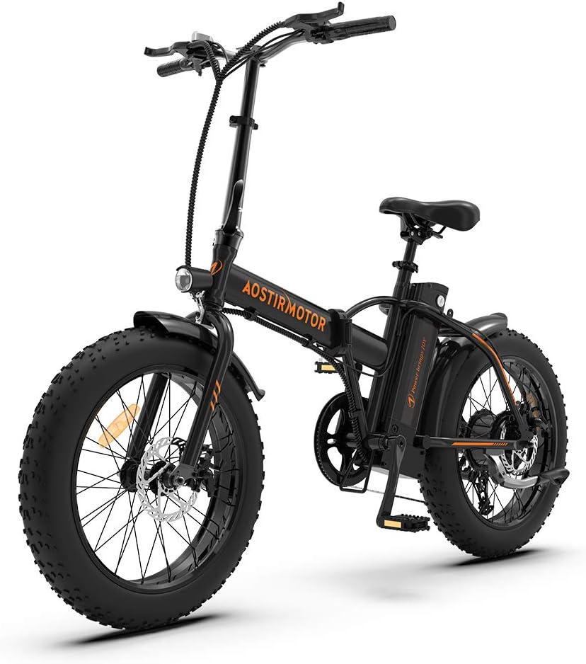 Aostirmotor folding ebike side profile