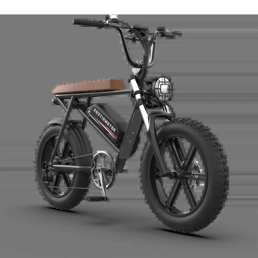 Aostirmotor Storm e-bike shown in a studio side angle