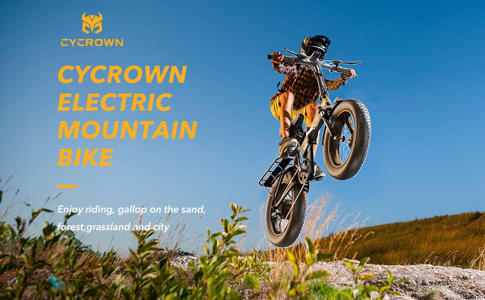 Cycrown Knight Fat Tire Folding Electric Bike-Street Rides