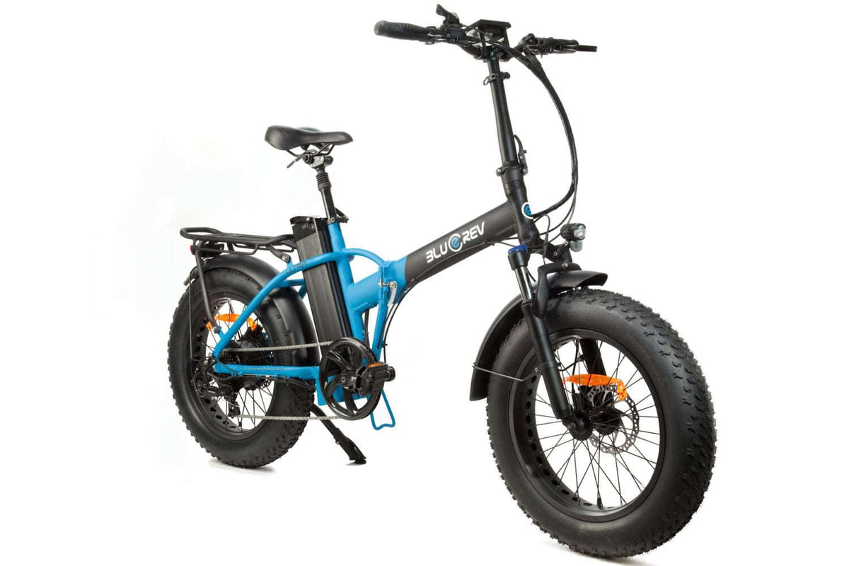 Bluerev Ultra High-Step Folding Fat Tire E-Bike -Street Rides