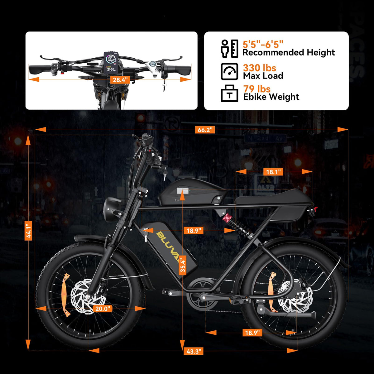 Bluvall K10 display showing motor output mode — switch between single and dual motor
