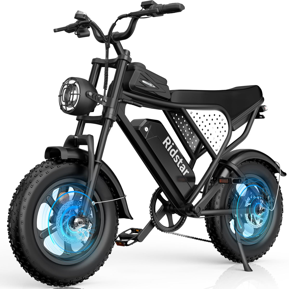 Bopzin 1000W fat tire e-bike front angle
