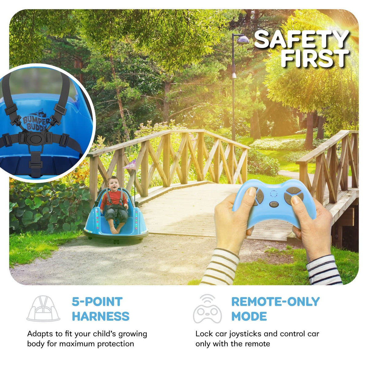 12V kids electric bumper car charging and control detail Canada