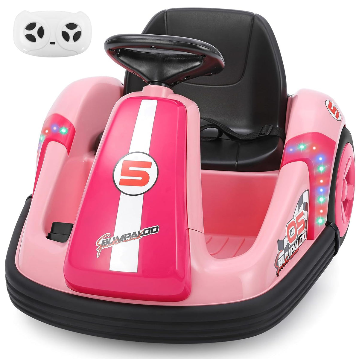12V kids electric bumper car seat and steering detail Canada