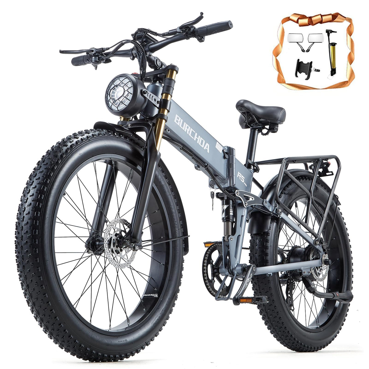 BURCHIN full suspension e-bike battery detail
