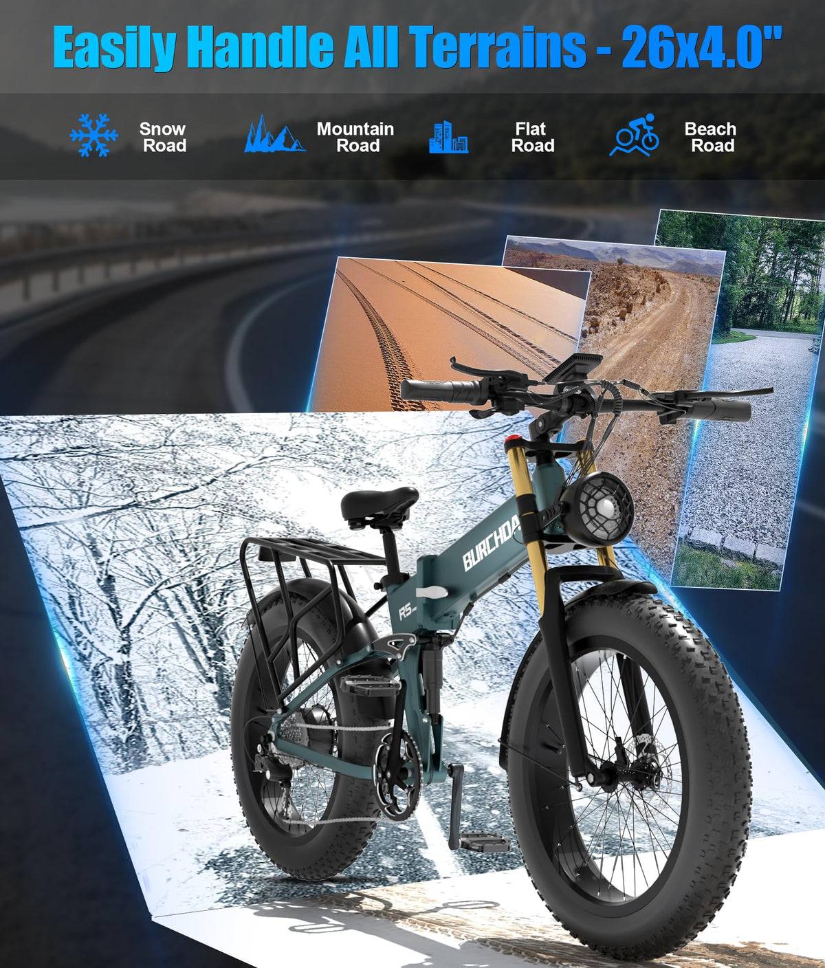 BURCHIN full suspension e-bike close-up view