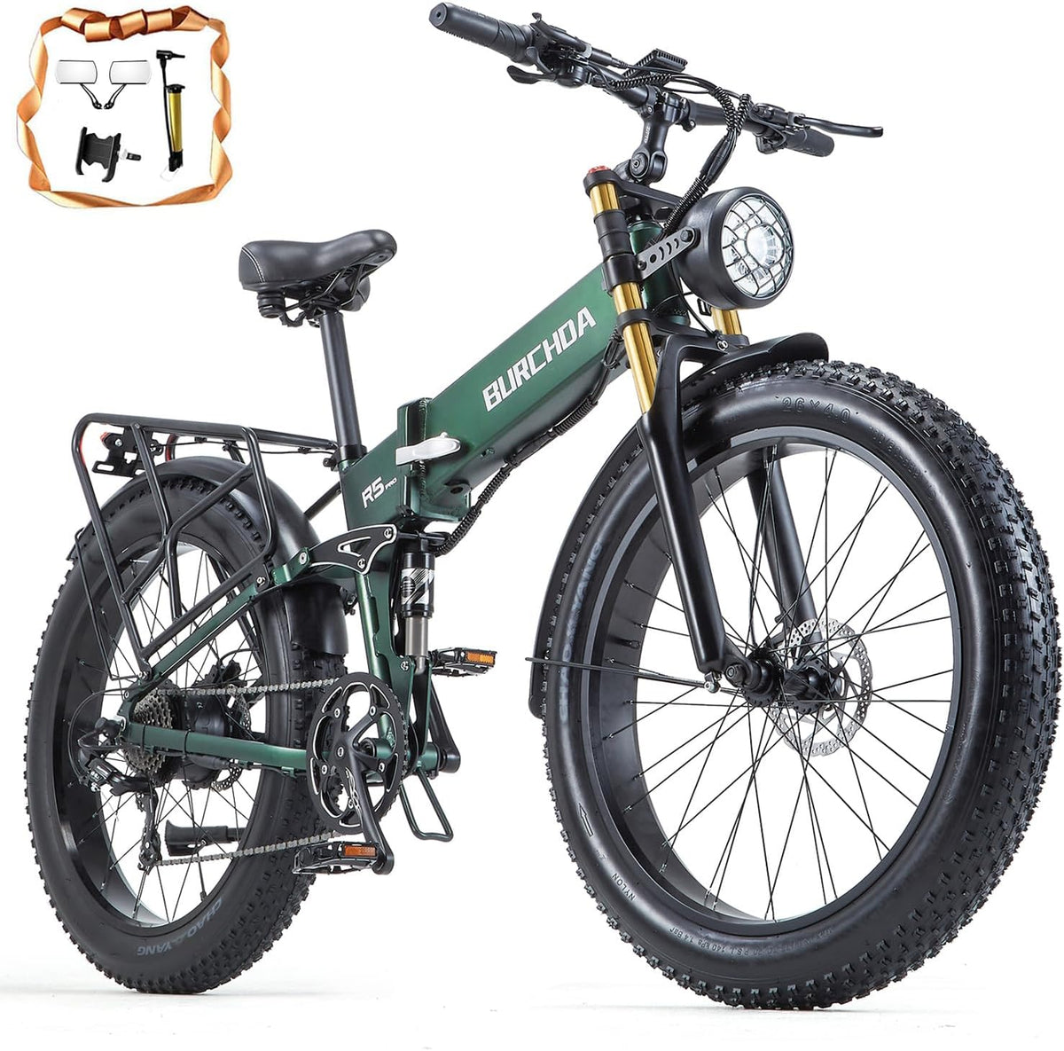 BURCHIN full suspension e-bike front view