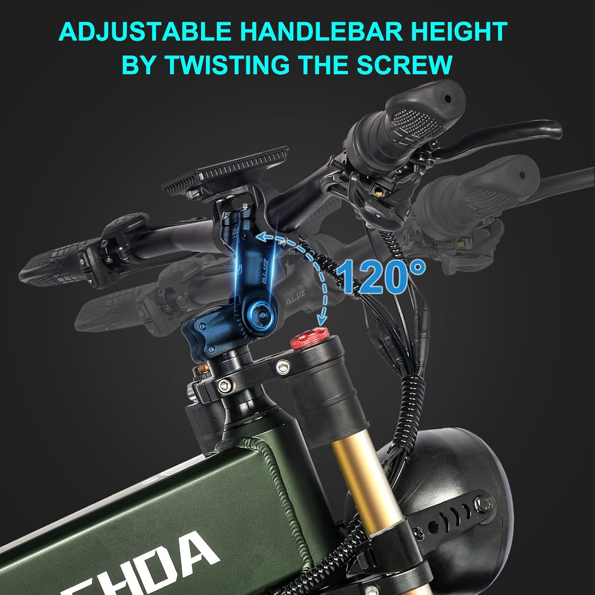 BURCHIN colour variant B front 3/4 — fork and head angle visible
