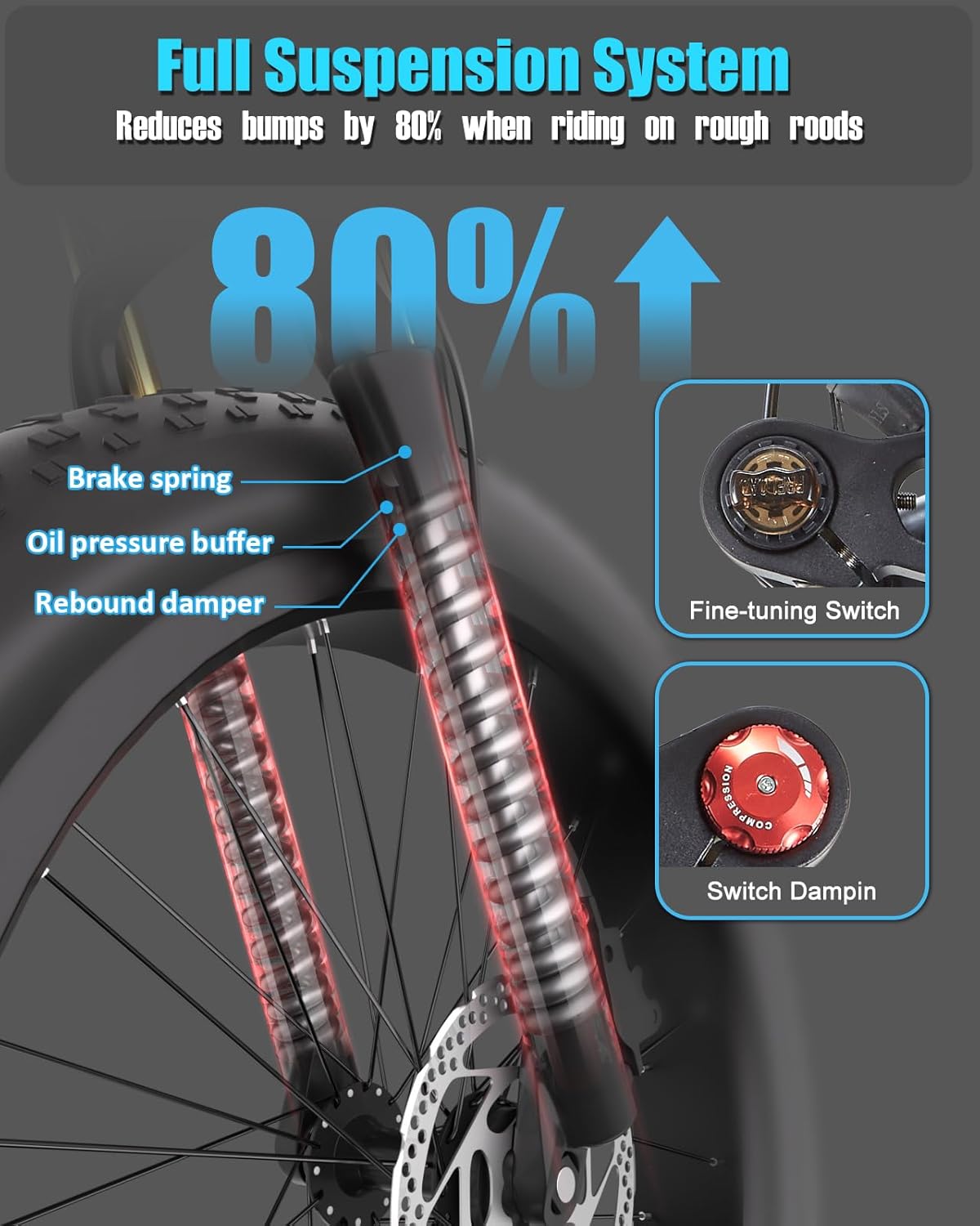 BURCHIN in colour variant B — full side profile showing suspension sag at trail-ready pressure