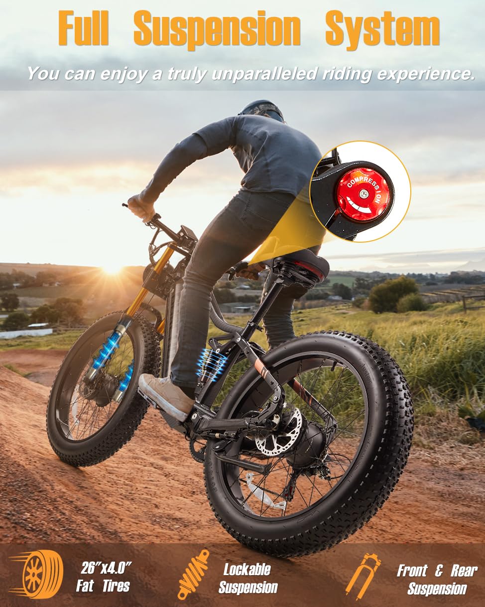 BURCHIN full suspension e-bike rear close-up