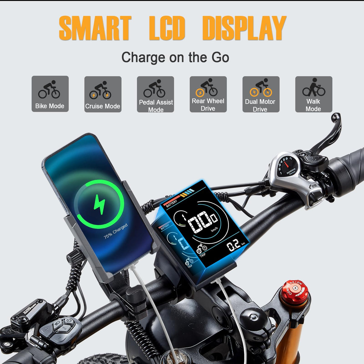 BURCHIN full suspension e-bike utility shot