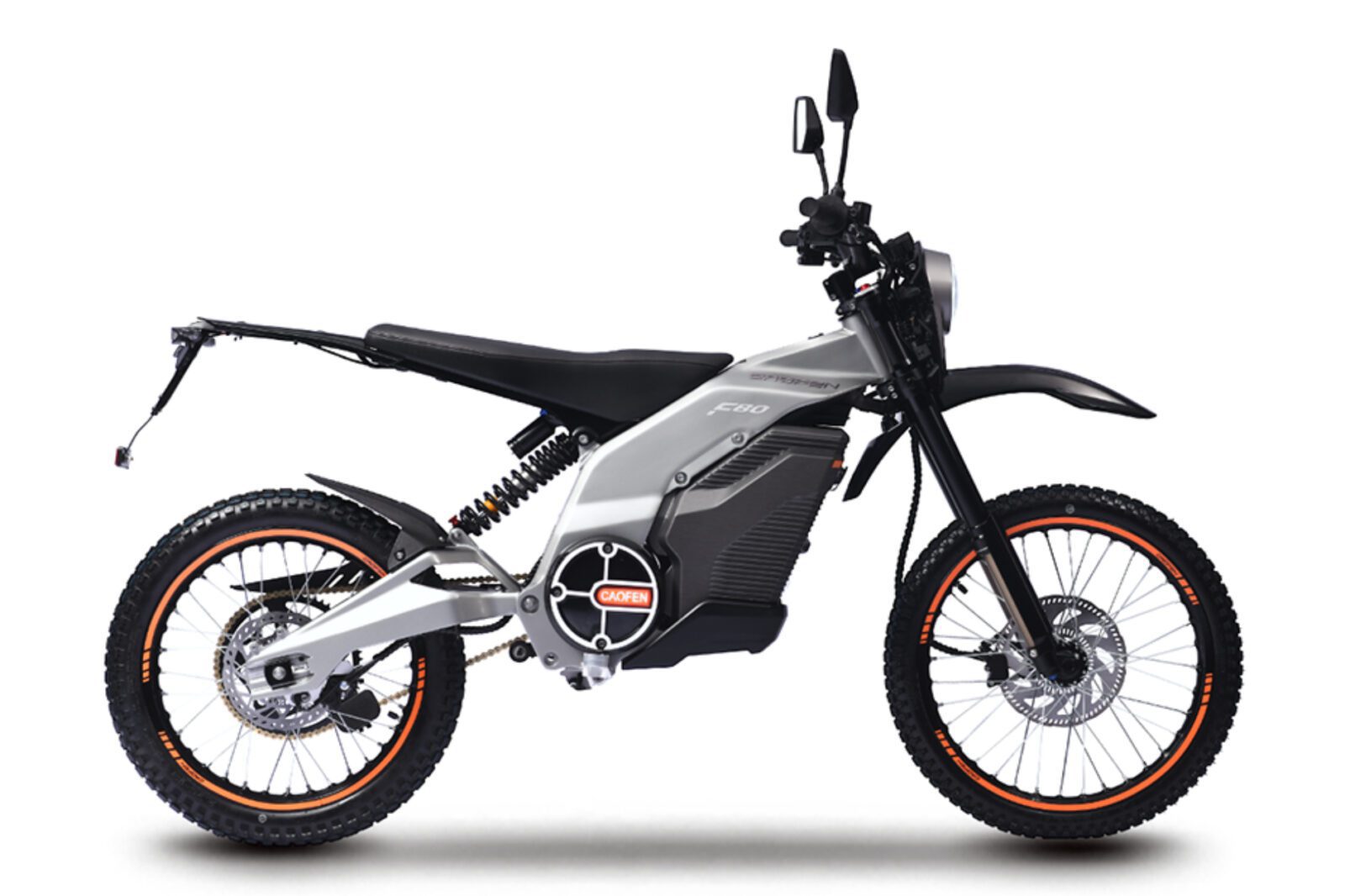 Caofen F80 On-Road electric motorcycle Canada three-quarter view
