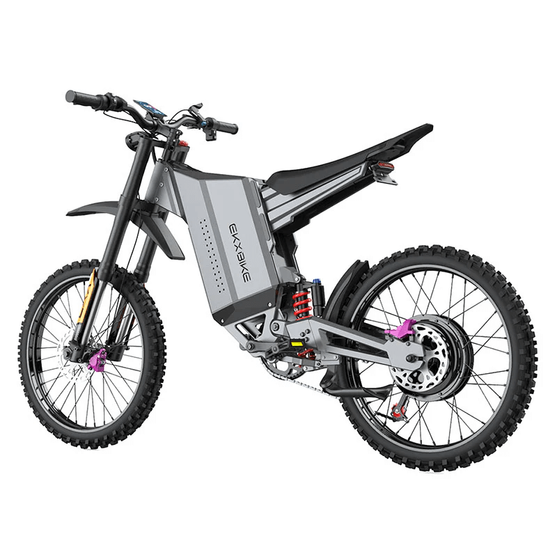 EKX GTS X22 electric dirt bike cockpit and lighting view