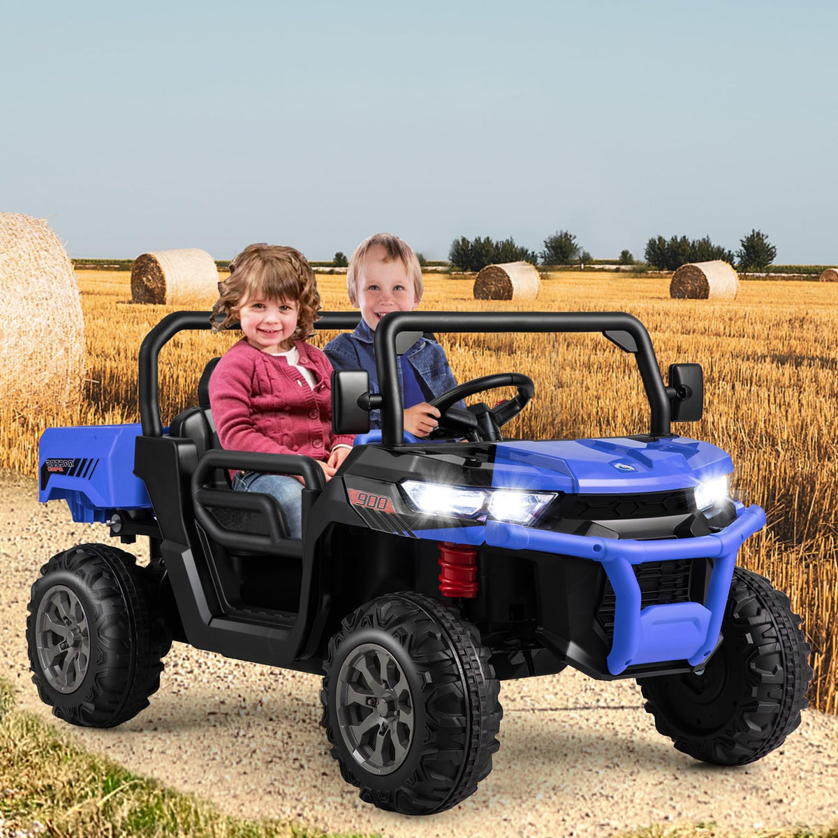 Costzon 2-seater ride-on car charging detail