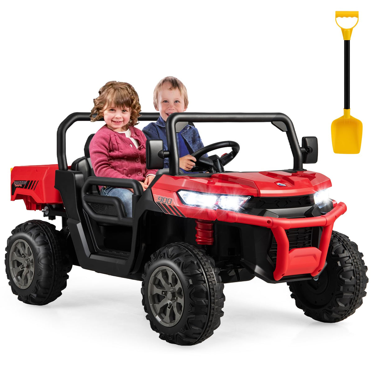 Costzon 2-seater ride-on car wheel close-up