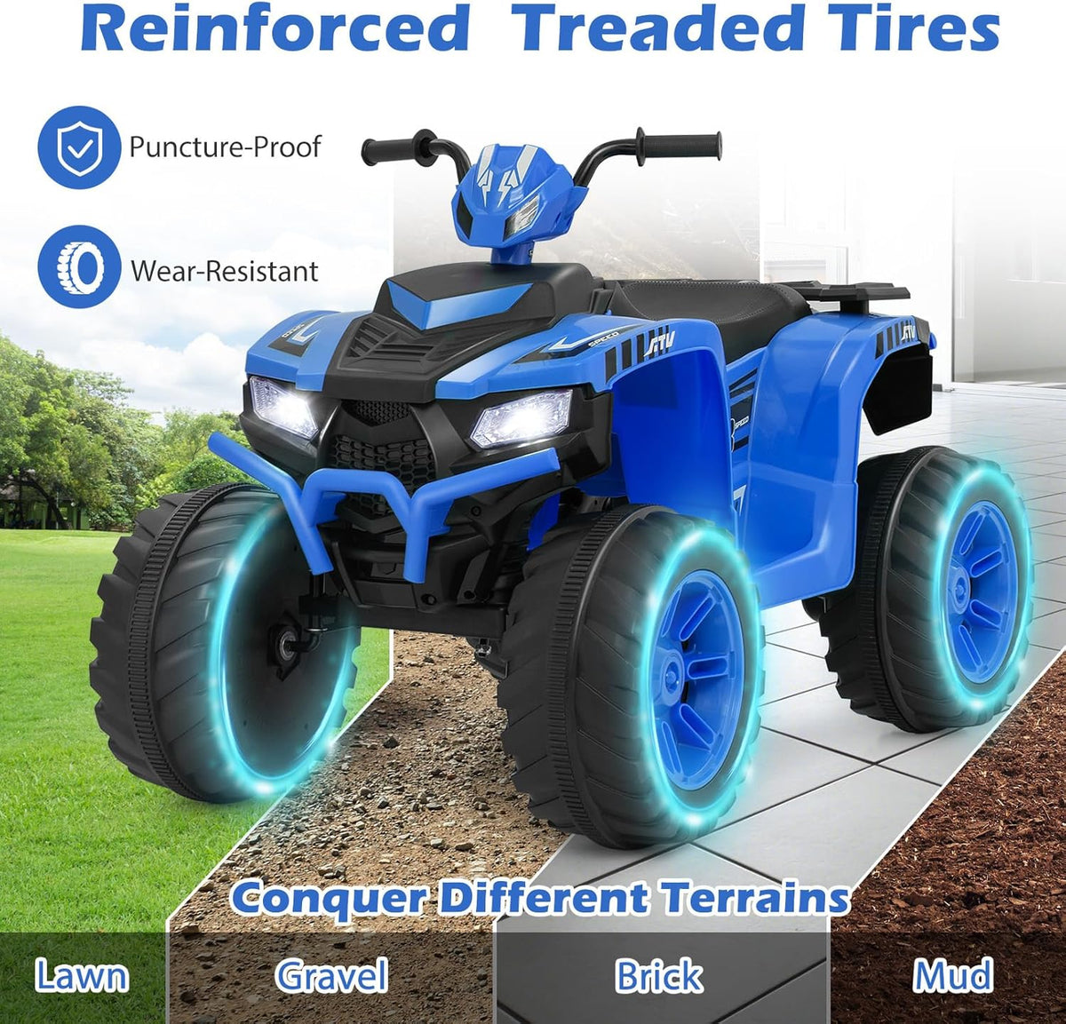 Costzon 24V ATV Canada battery and charging detail